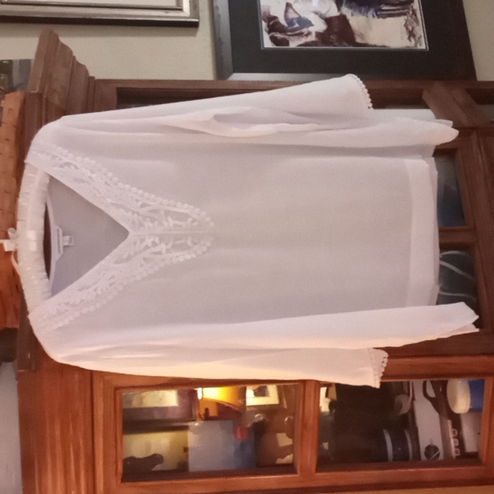 Counterparts White XL Rayon/polyester summer top